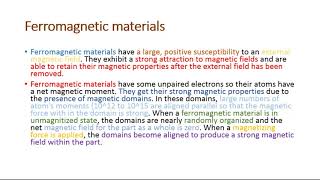 Difference between Diamagnetic Paramagnetic and Ferromagnetic Materials [upl. by Adrianne530]