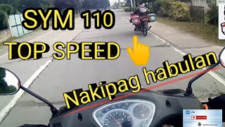 Sym 110 top speed [upl. by Wanfried]