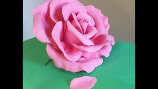 Diy Foam Flowers makingРостовая роза из фоамирана Часть 1Big flowersDiy Foam Flowers making [upl. by Marjie]