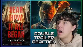 DOUBLE TRAILER REACTION  A Quiet Place Day 1 amp Winnie The Pooh Blood amp Honey 2 2024 Teaser 67 [upl. by Oap27]