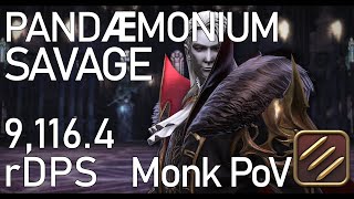 【FFXIV】P4s Hesperos Clear  624 Monk PoV 91164 rDPS [upl. by Annairam]