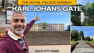 The Royal Palace Norway  Karl Johans Gate Oslo [upl. by Aynwad933]