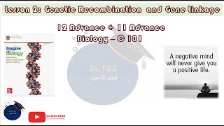 Genetic recombination and gene linkage inspire biology12 adv أحياء ثاني عشر متقدم منهج انسباير [upl. by Annayk]