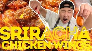 Addictive Sriracha Chicken Wings  Quick amp Easy Recipe 🍗🔥 [upl. by Jacinda186]