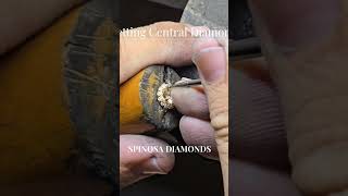 SPINOSA STUDIO Setting a Central Diamond Engagement Rings engagementring diamond jewelry [upl. by Frederico]