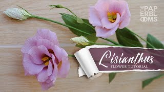 Crepe Paper Lisianthus How to Make a Full Bloom Lisianthus [upl. by Gusba]