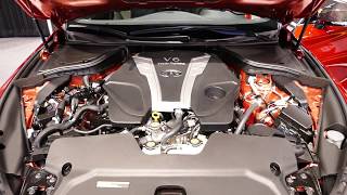 New 2019 Infiniti Q60 Red Sport 400  How To Open Hood amp Access Engine Bay [upl. by Krebs592]