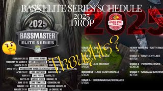 Bassmaster BASS Elite Series 2025 Schedule Drop😎 Which Fishery You Like The Most Googan Giveway‼️ [upl. by Dolan]