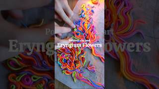 Eryngium Flowers  Polymer Clay Part art contemporaryart painting polymerclay [upl. by Lilla]