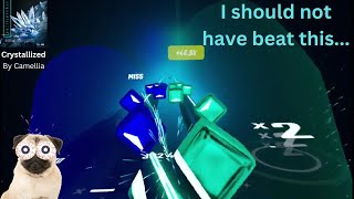 I FINALLY BEAT CRYSTALIZED IN BEAT SABER [upl. by Leahcym]