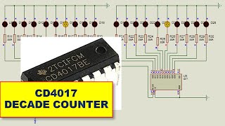 472 How to Design CD4017 Decade Counter Circuit in Detail  Running Chaser Lights [upl. by Ressay]