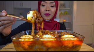 ASMR  SOFT BOILED EGGS IN BLOVES SMACKALICIOUS SAUCE  مكبانق اكل البيض نص استواء [upl. by Woothen939]