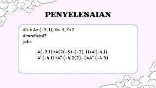 refleksi matematika kelas 9 [upl. by Sirkin566]