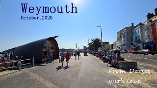 Walking around Weymouth Town Centre in October Weymouth BeachCentreShops [upl. by Alesig]