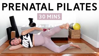 30Min Prenatal Pilates Workout with a Light Weight  AtHome Pilates for Pregnancy [upl. by Rico]