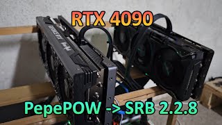 RTX 4090  PepePoW Hashrate amp Profit SRBMiner 228 [upl. by Alleoj]