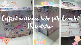 Coffret naissance fille COMPLET Album photosPop up Présentation [upl. by Ackler]