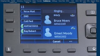 Mitel 6867i Phone How to Use Conference [upl. by Darreg]