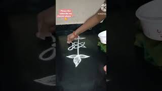 Simple side design daily muggulu Rangoli designs music live song rangoli silhouettecameo ban [upl. by Ahseel]