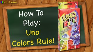 How to play Uno Colors Rule [upl. by Nelsen886]