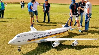 STUNNING  BOEING 747400 HUGE RC SCALE MODEL TURBINE JET AIRLINER  FLIGHT DEMONSTRATION [upl. by Nirraj]