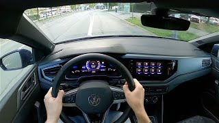 2022 Volkswagen Polo RLine 10 TSI 110 HP POV Test ride 5 CARiNIK [upl. by Brittne]