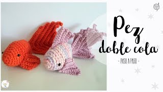 Pez amigurumi doble cola  crochet goldfish [upl. by Annissa]