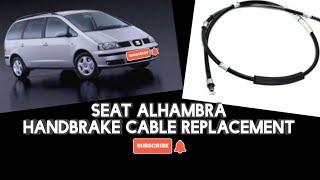 2005 SEAT ALHAMBRA HANDBRAKE CABLE REPLACEMENT [upl. by Dnalhsa]