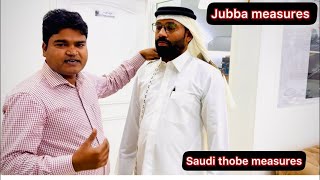 Saudi thobe measures  Jubba measurements  how to measure thobe ✅ kandora ki measurements thobe [upl. by Hasila53]