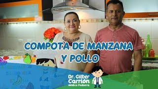 Compota de manzana y pollo  Receta fácil y deliciosa [upl. by Martino]