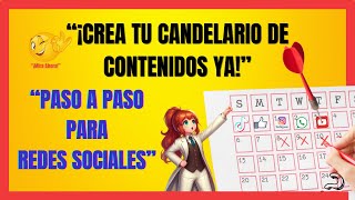 cómo crear un calendario de contenidos para redes sociales [upl. by Neelyar13]