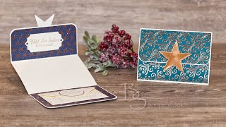 Weihnachtliche Gutscheinverpackung „Im schönsten Glanz“ selbst basteln・Stampin Up [upl. by Bax]