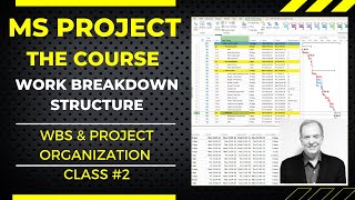 MS PROJECT THE COURSE WORK BREAKDOWN STRUCTURE WBS amp PROJECT ORGANIZATION CLASS 2 [upl. by Hammad]