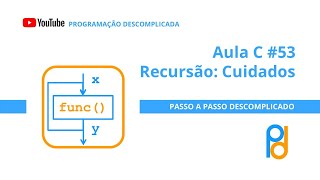 Linguagem C  Aula 53  Recursão Cuidados [upl. by Herzel]