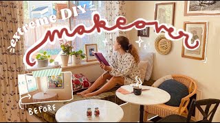 I TURNED MY KITCHEN INTO A CAFE  extreme DIY home makeover [upl. by Haceber]