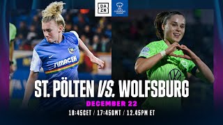 St Pölten  VfL Wolfsburg  UEFA Womens Champions League Spieltag 6 Ganzes Spiel [upl. by Cohla]