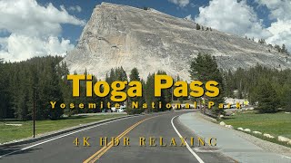 Tioga Pass Yosemite National Park 2 Hours Driving 4K HDR RELAXING [upl. by Henrion]