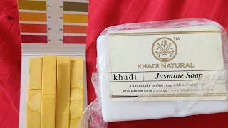 pH Test Khadi Natural Jasmine Soap Review Worth to Buy Safe for Skinphtest khadinatural soap [upl. by Rosanna]