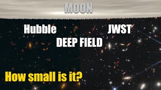 How small is the FOV of James Webb Space Telescopes first deep field Zoom all the way to horizon [upl. by Latea]