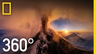 360° Kamchatka Volcano Eruption  National Geographic [upl. by Hy]