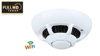 HD 1080P Wifi Wireless Hidden Camera Smoke Detector Spy Camera for Remote Viewing  DVR8606 [upl. by Ettelliw]