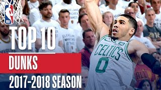 Top 10 Dunks 2018 NBA Season [upl. by Einahteb604]