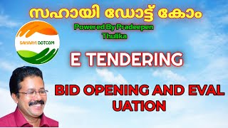 E TENDERING  BID OPENING AND EVALUATION [upl. by Mairam]