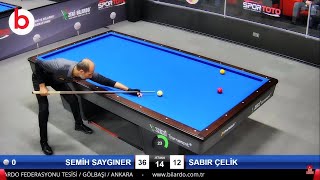 Semih SAYGINER vs Sabır ÇELİK  FİNAL  3 BANT BİLARDO 2022 1ETAP  3 Cushion Billiards 당구 3 쿠션 [upl. by Ledif228]