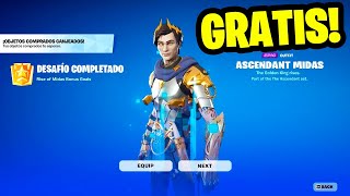 ¿COMO CONSEGUIR la SKIN de MIDAS ASCENDIDO GRATIS en FORTNITE [upl. by Anrapa]