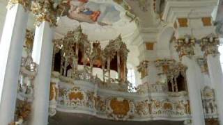 Wies Church Wieskirche in Bavaria Bayern Germany  view of the ceiling [upl. by Hyatt]