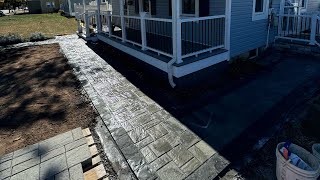 Entire Paver Walkway Build Step by Step Start 2 Finish [upl. by Darnall309]