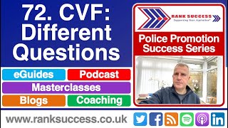 CVF DIFFERENT QUESTIONS Police Promotion Success Series Video 72 [upl. by Judsen]