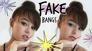 FAKE FRINGE UPDO FAUX BANGS [upl. by Rolat]