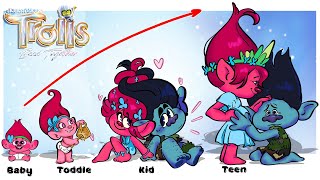 Trolls Band Together 2023 Growing Up  Cartoon Wow [upl. by Ydieh827]